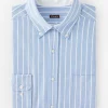 New J. McLaughlin Collis Classic Fit Shirt In Stripe White/Blue