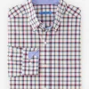 Fashion J. McLaughlin Collis Classic Fit Shirt In Plaid White/Yellow/Blue