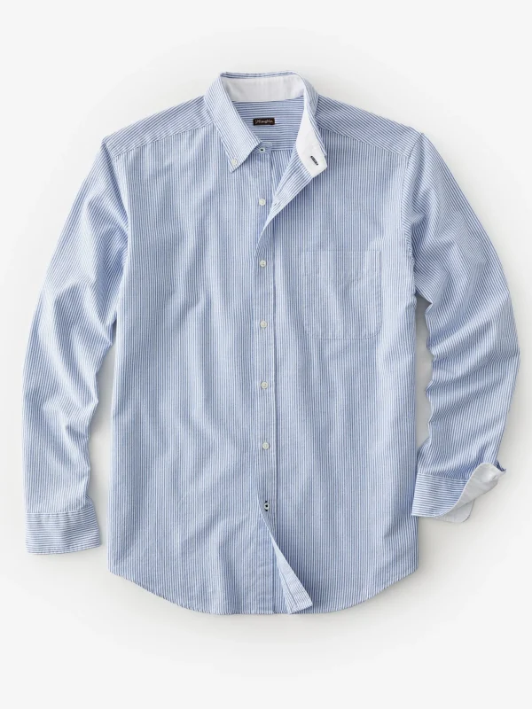 Outlet J. McLaughlin Collis Classic Fit Shirt In Stripe Blue/White