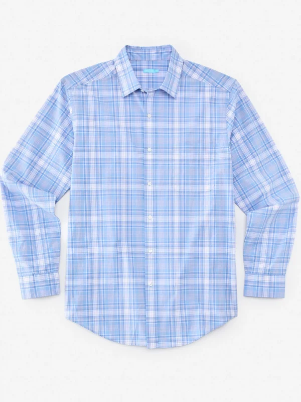 New J. McLaughlin Collis Classic Fit Shirt In Plaid Pink/Blue