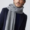 Fashion J. McLaughlin Colton Cashmere Scarf Light Grey