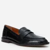 Discount J. McLaughlin Concetta Leather Loafers In Embossed Croc Black