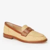 New J. McLaughlin Concetta Raffia Loafers Beachwood/Cognac