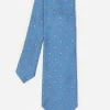 Discount J. McLaughlin Cotton Silk Tie In Micro Hydrangea Chambray