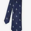 Flash Sale J. McLaughlin Cotton Silk Tie In Sailboat Navy