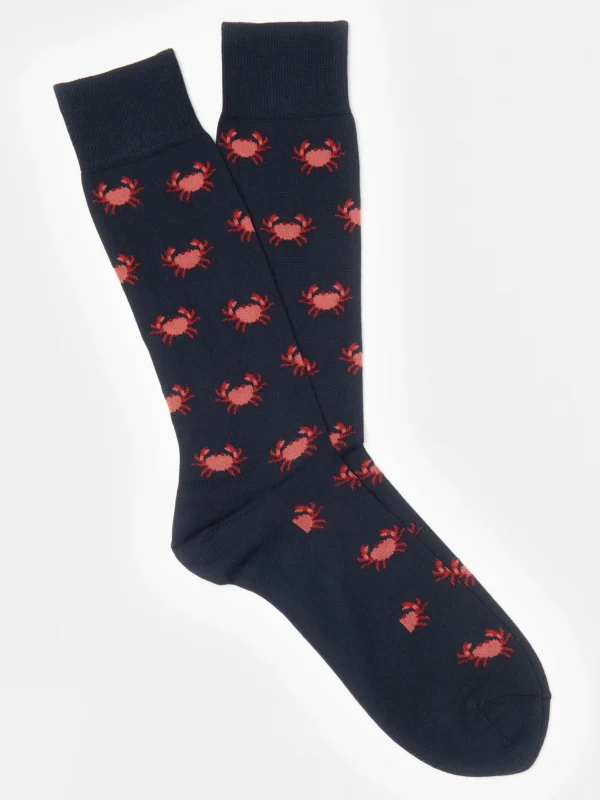 Shop J. McLaughlin Crab Socks Navy