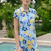 Cheap J. McLaughlin Dorte Dress In Beach Blossom White/Navy/Yellow