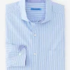 Hot J. McLaughlin Drummond Classic Fit Shirt In Stripe Blue/White