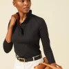 New J. McLaughlin Durham Ruffle Top Black