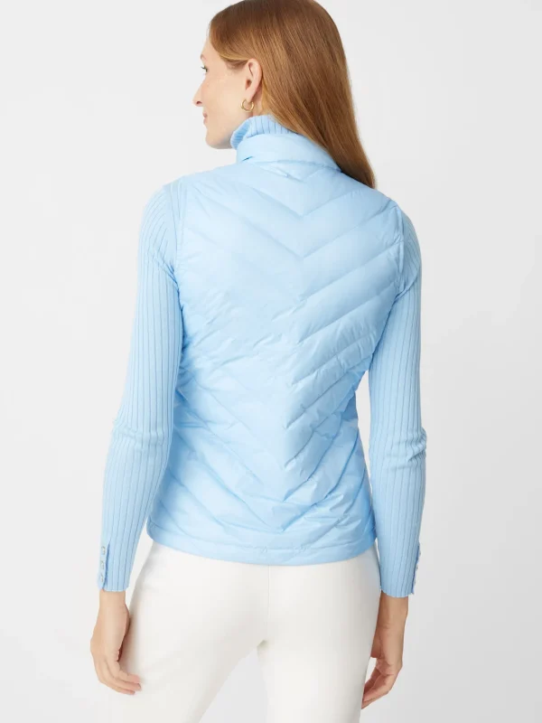 Hot J. McLaughlin Eira Puffer Vest Light Blue