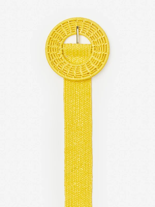 Outlet J. McLaughlin Elizabeth Raffia Belt Yellow