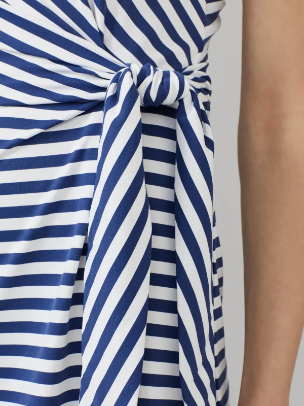 New J. McLaughlin Elora Dress In Bangle Stripe White/Light Navy