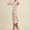 Outlet J. McLaughlin Elora Dress In Penscript Off White/Tan