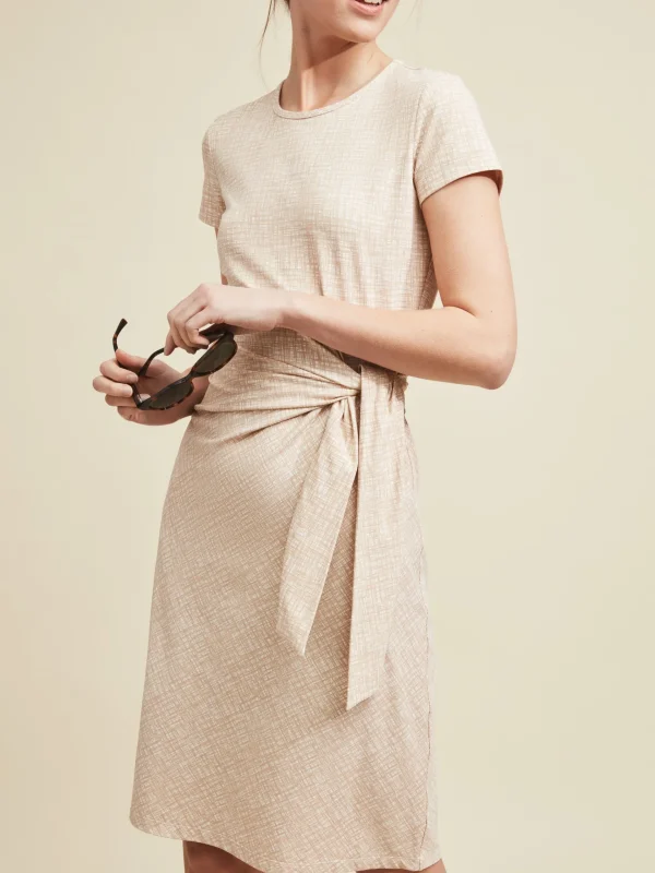 Outlet J. McLaughlin Elora Dress In Penscript Off White/Tan