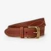 Flash Sale J. McLaughlin Embroidered Leather Belt Brown