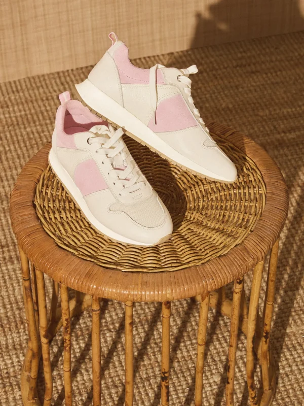 New J. McLaughlin Emerson Suede Sneakers Pink/Multi