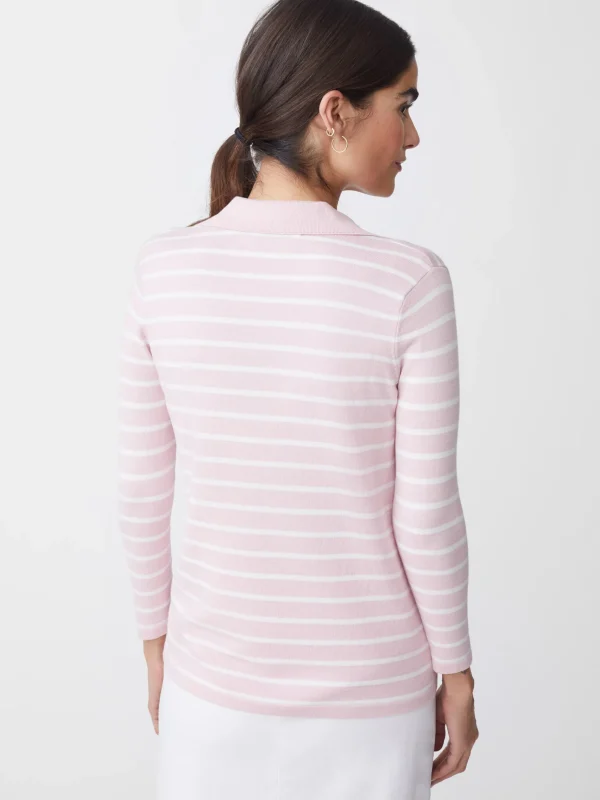 Flash Sale J. McLaughlin Fairfax Sweater In Stripe Light Pink/White