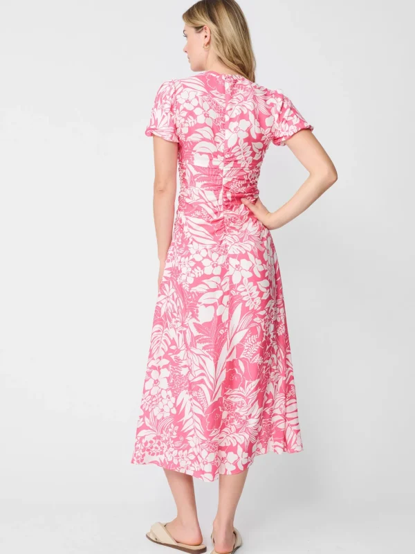 Outlet J. McLaughlin Fernanda Dress In Bay Isle Pink/White