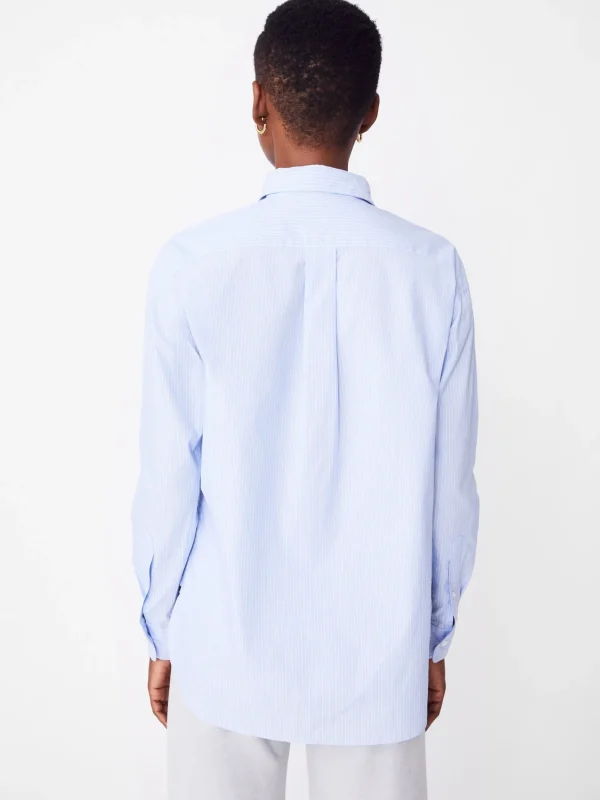 Online J. McLaughlin Finn Shirt In Stripe Sky Blue/White