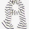 Hot J. McLaughlin Finola Scarf In Stripe White/Navy