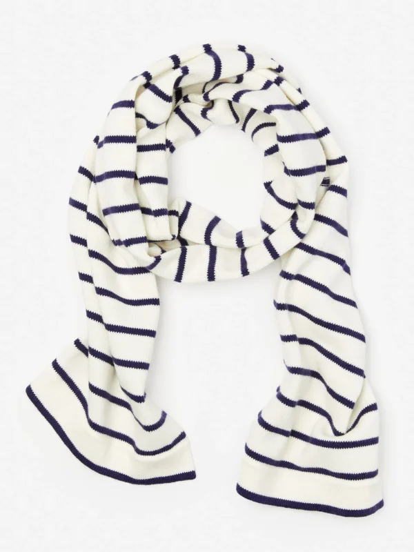 Hot J. McLaughlin Finola Scarf In Stripe White/Navy