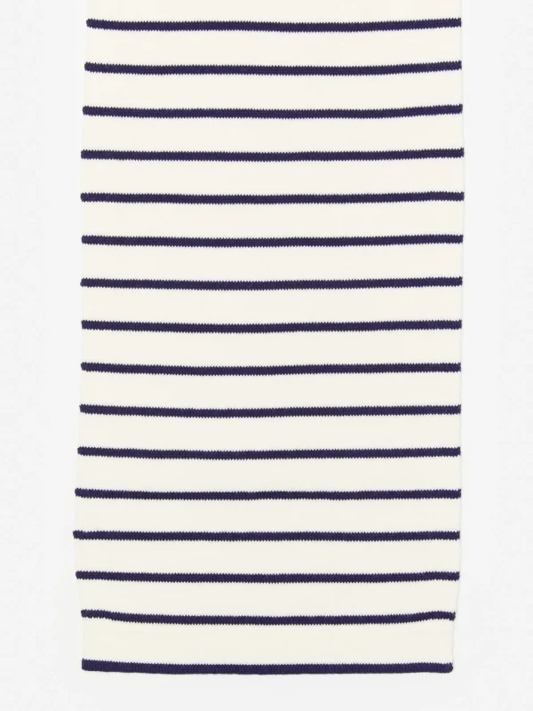 Hot J. McLaughlin Finola Scarf In Stripe White/Navy