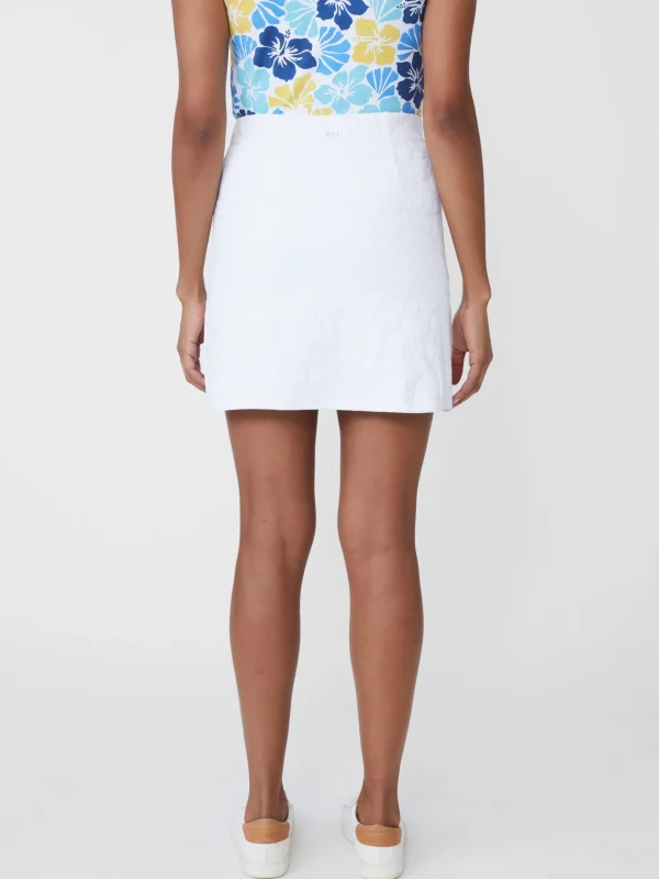 New J. McLaughlin Flavia Skort In Beach Blossom Jacquard White