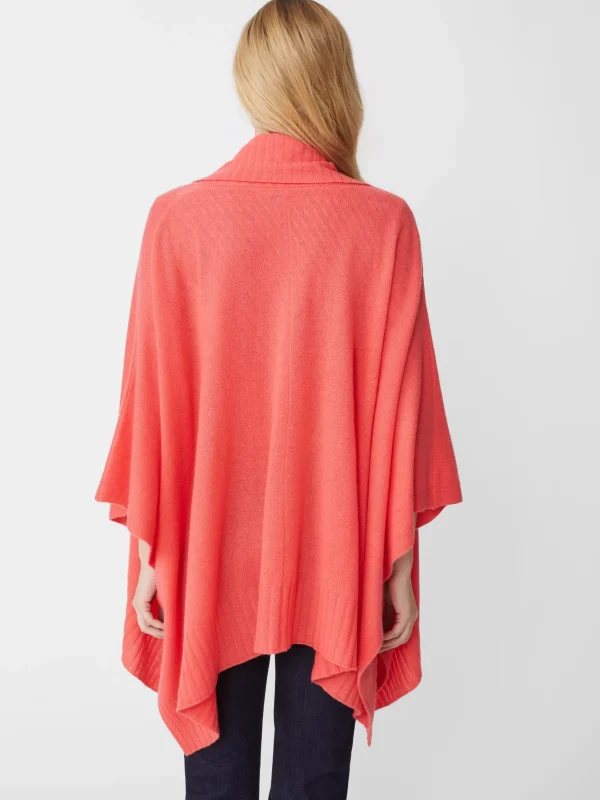 Clearance J. McLaughlin Geraldine Cashmere Wrap Deep Coral