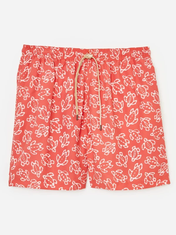 Cheap J. McLaughlin Gibson Swim Trunks In Batik Turtle Washed Red