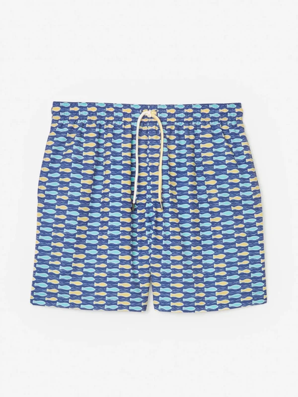 Flash Sale J. McLaughlin Gibson Swim Trunks In Piscina Blue/Aqua