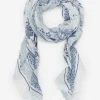 Online J. McLaughlin Giselle Scarf In Chinoiserie Toile Square Off White/Denim Blue