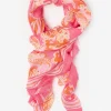 Cheap J. McLaughlin Giselle Scarf In Trinidad Abstract Border Pink/Orange