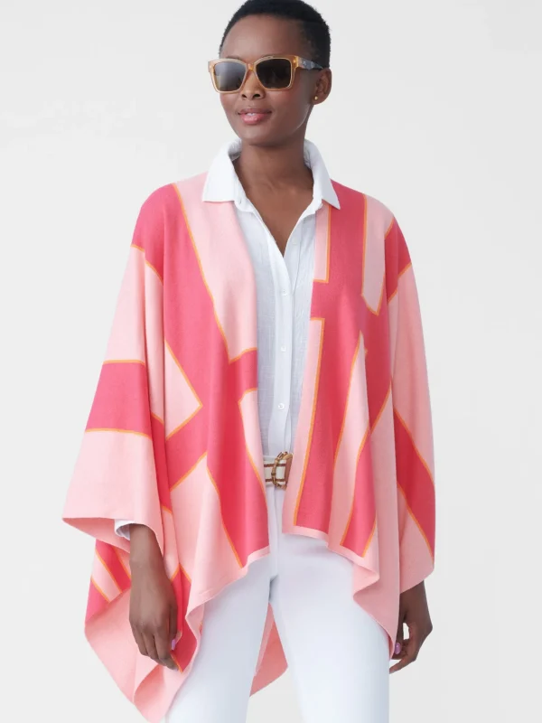 Flash Sale J. McLaughlin Giulietta Wrap In Block Stripe Pale Rose/Coral