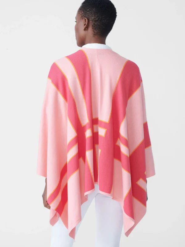 Flash Sale J. McLaughlin Giulietta Wrap In Block Stripe Pale Rose/Coral