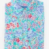 Discount J. McLaughlin Gramercy Classic Fit Linen Shirt In Island Bouquet Aqua/Multi