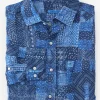 Hot J. McLaughlin Gramercy Classic Fit Linen Shirt In Diamond Patch Navy/Denim Blue