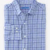 Hot J. McLaughlin Gramercy Classic Fit Linen Shirt In Gingham White/Blue/Navy