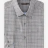 Hot J. McLaughlin Gramercy Modern Fit Shirt In Plaid Heather Charcoal/Light Gray