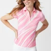 Outlet J. McLaughlin Greens Polo In Weaver Pink