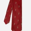 Fashion J. McLaughlin Italian Silk Tie In Golfer Red