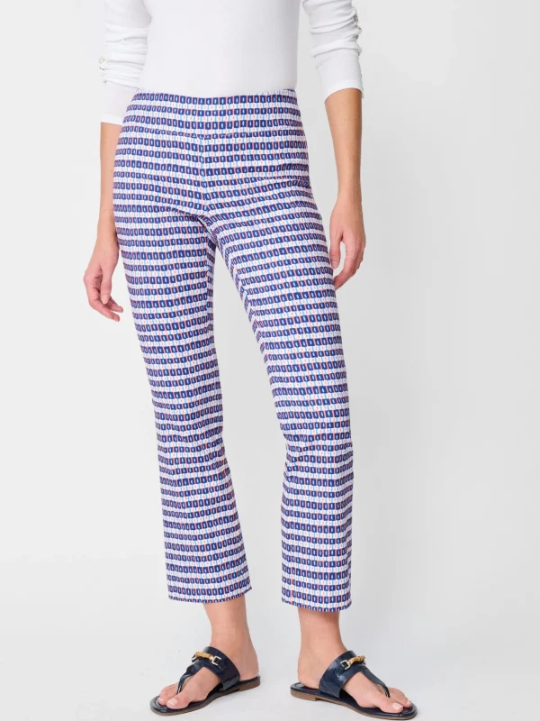 Sale J. McLaughlin Ivy Pants In Aberdeen Geo Blue/Orange