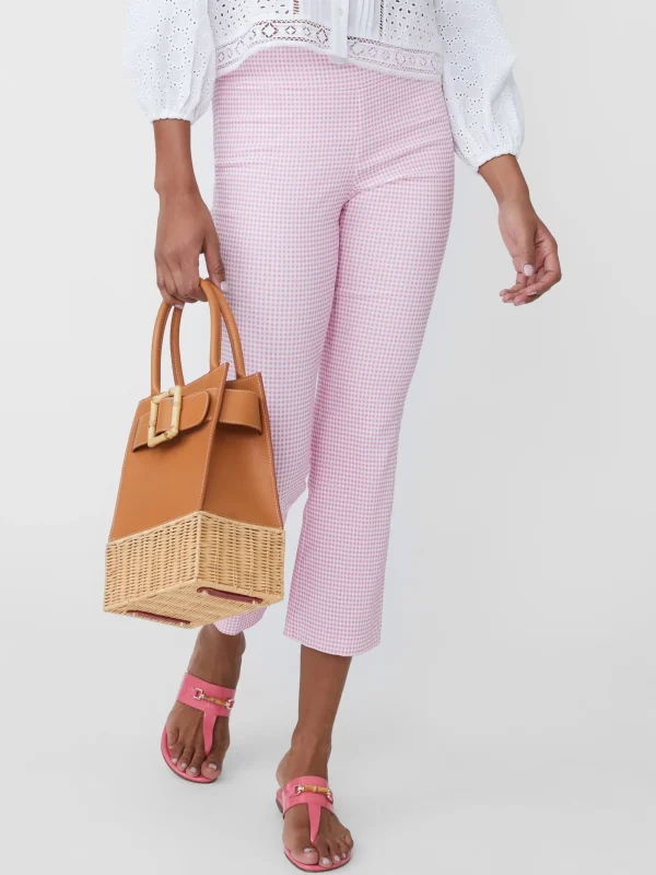 Cheap J. McLaughlin Ivy Pants In Cabana Gingham Light Pink/White