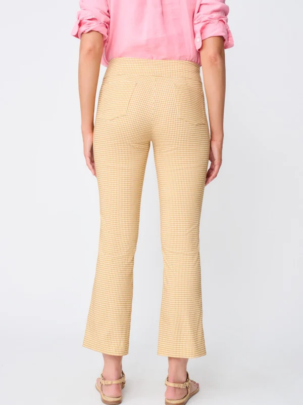 Hot J. McLaughlin Ivy Pants In Cabana Gingham Tan/Cream