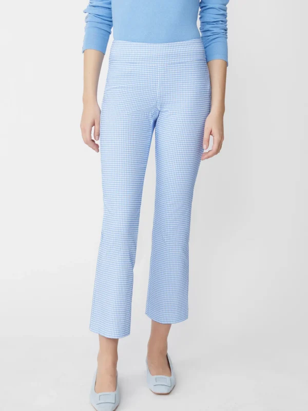 Outlet J. McLaughlin Ivy Pants In Cabana Gingham Chambray/White