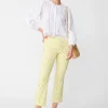 Store J. McLaughlin Ivy Pants In Lahara Leaves Chartreuse/White