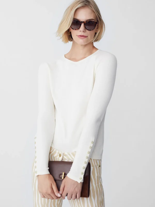 Best J. McLaughlin Jamey Sweater Egret White