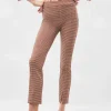 Sale J. McLaughlin Jaydan Pants In Cabana Gingham Brown/Cream