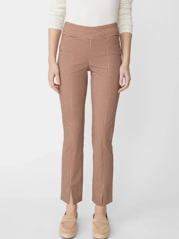 Sale J. McLaughlin Jaydan Pants In Cabana Gingham Brown/Cream