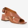 Best Sale J. McLaughlin Jessamine Leather Heels Cognac