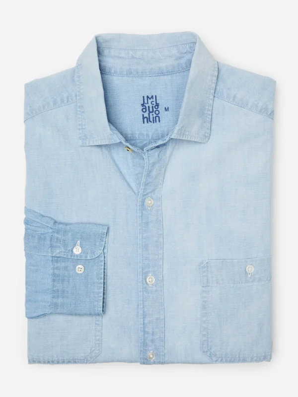 Outlet J. McLaughlin Jett Classic Fit Shirt Light Chambray